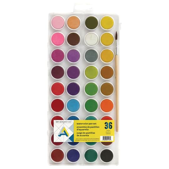 Art Alternatives Easy-to-Mix Watercolors &#x26; Brush Set